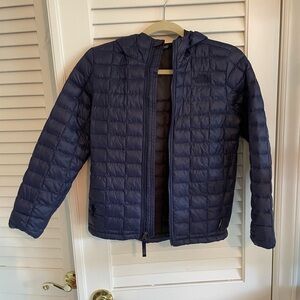 Boys Thermoball North Face Navy Quilted Jacket,  Sz 10-12